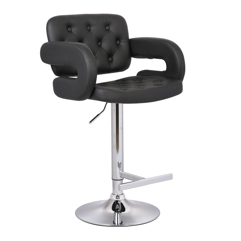 Orren Ellis Glamis Swivel Adjustable Height Bar Stool & Reviews Wayfair